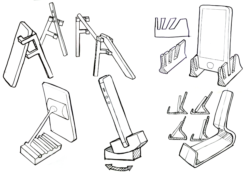 Drawings and planning for phone stand