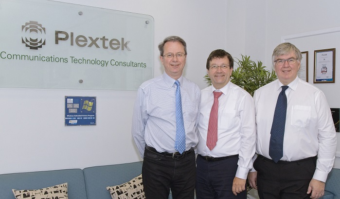 Plextek Founders founders tim jackson, colin smithers and ian murphy. april-2019