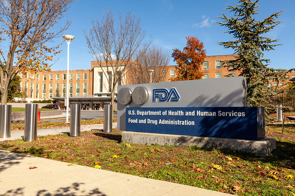 Exterior view of the headquarters of US Food and Drug Administration