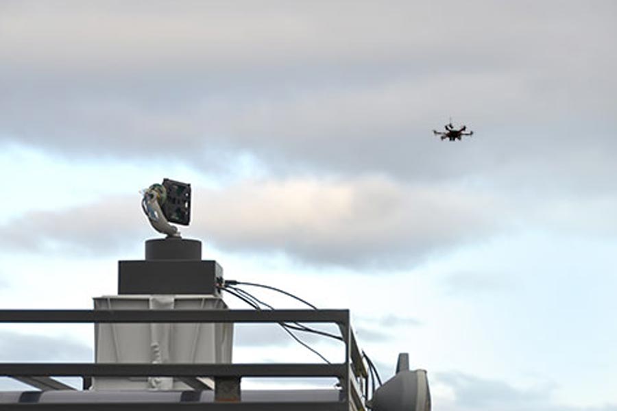Drone being detected by Millimetre-Wave Radar System