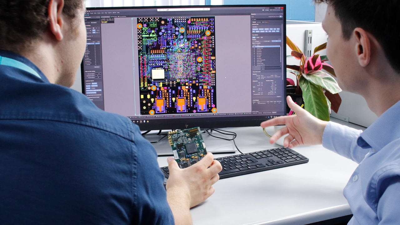 Engineers working at Plextek