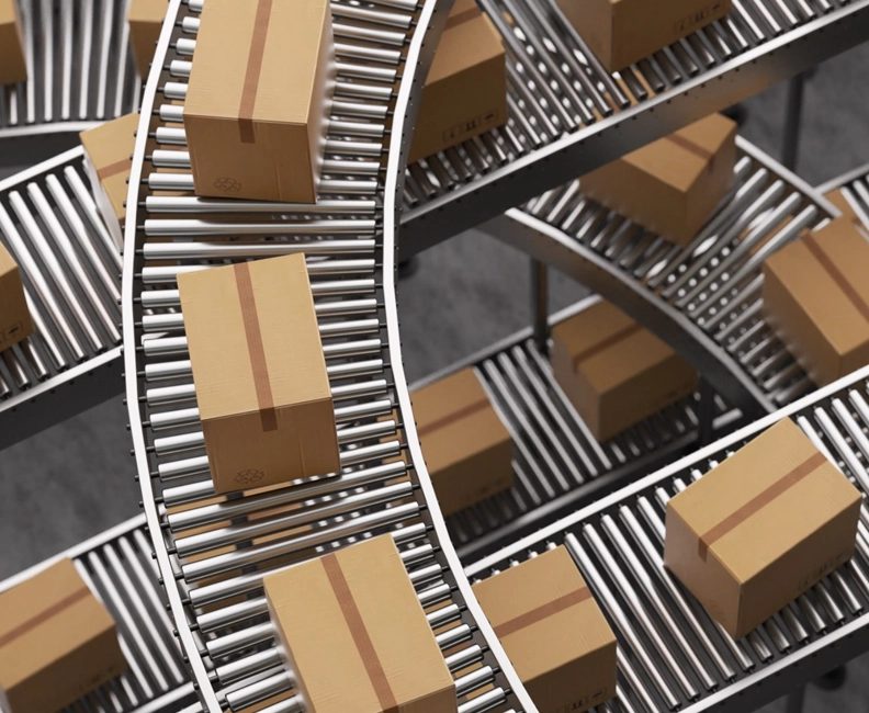 parcels being sorted